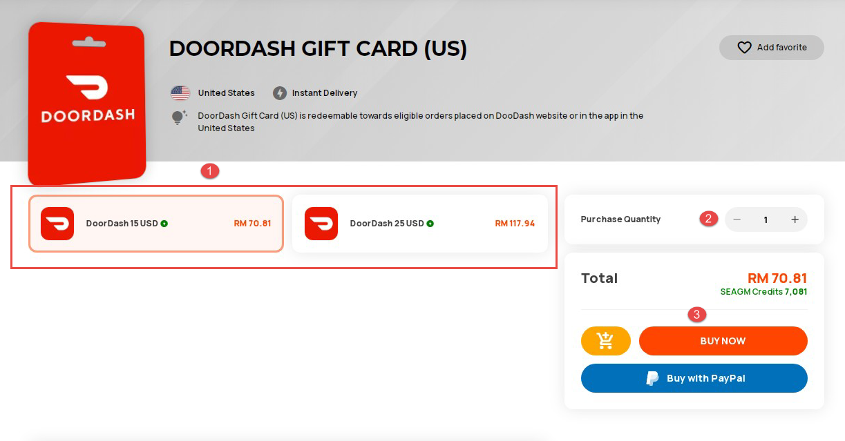 buy doordash gift card with crypto