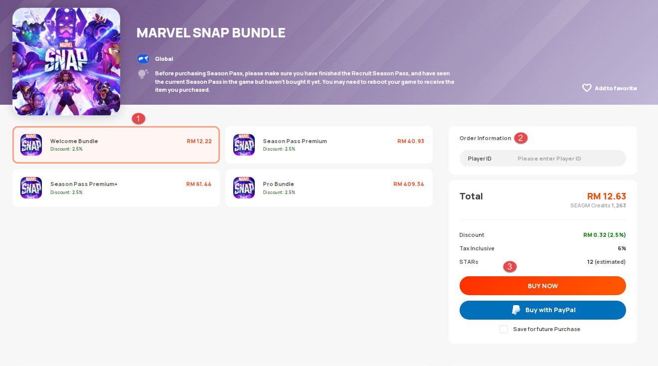How to topup Marvel Snap Bundle in SEAGM? – SEAGM English Article site