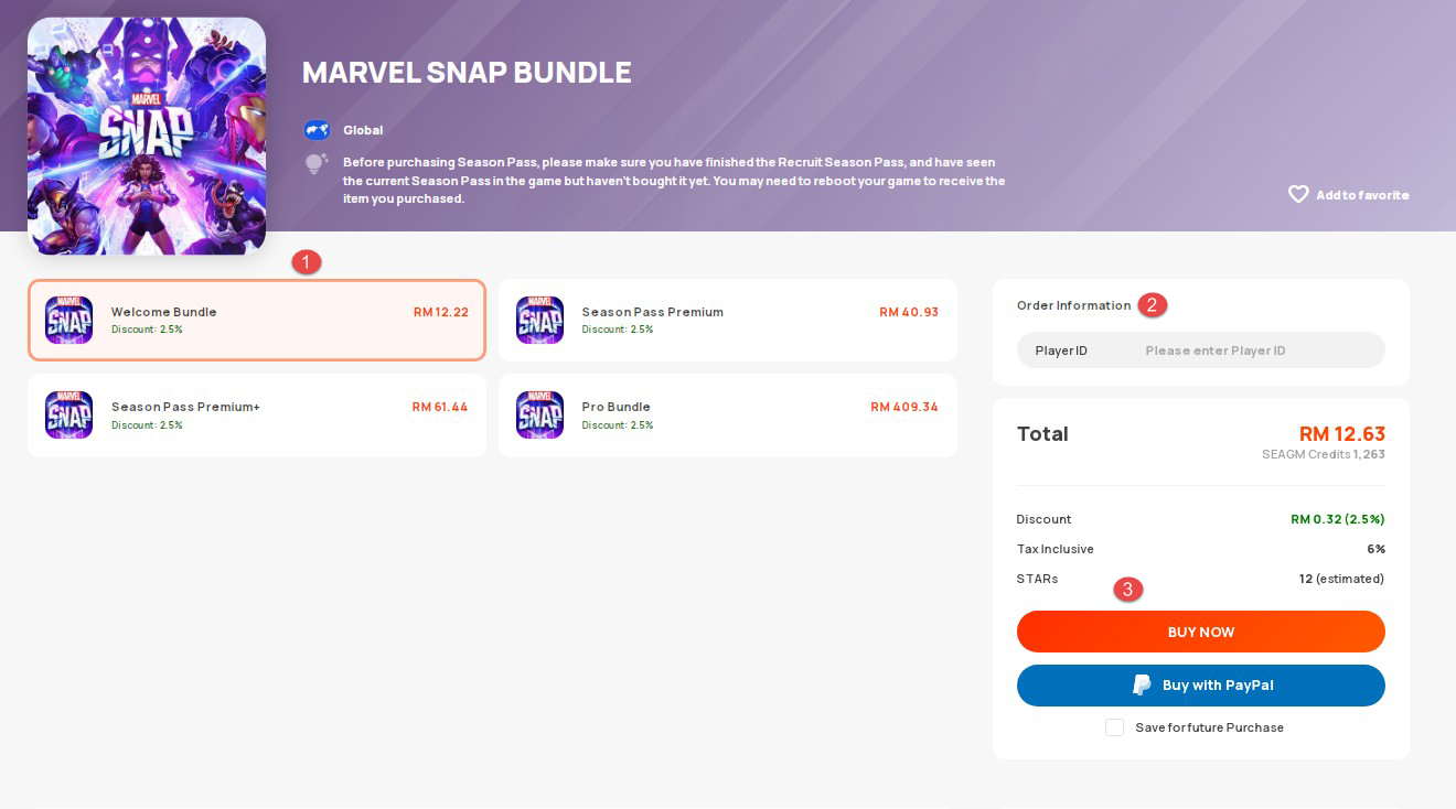 MARVEL SNAP Online Store  Top Up & Prepaid Codes - SEAGM