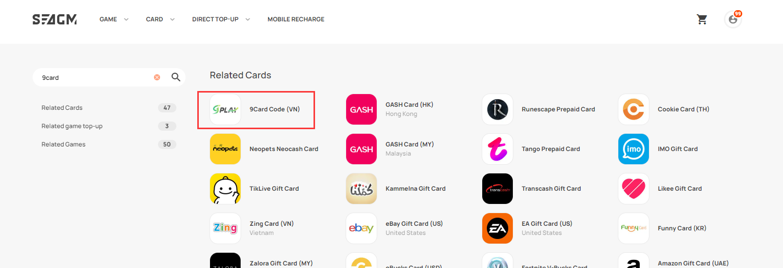 How To Purchase 9Card [VN] From SEAGM? – SEAGM English Article Site