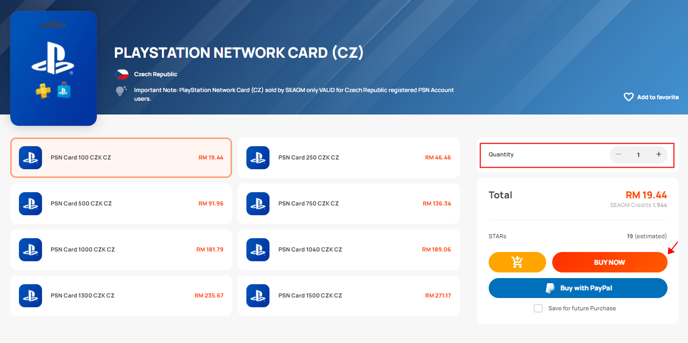 How to purchase the PlayStation Network Card in SEAGM SEAGM