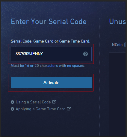 How do I apply my Ncsoft serial code? – SEA Gamer Mall Sdn Bhd - 424 x 457 png 168kB