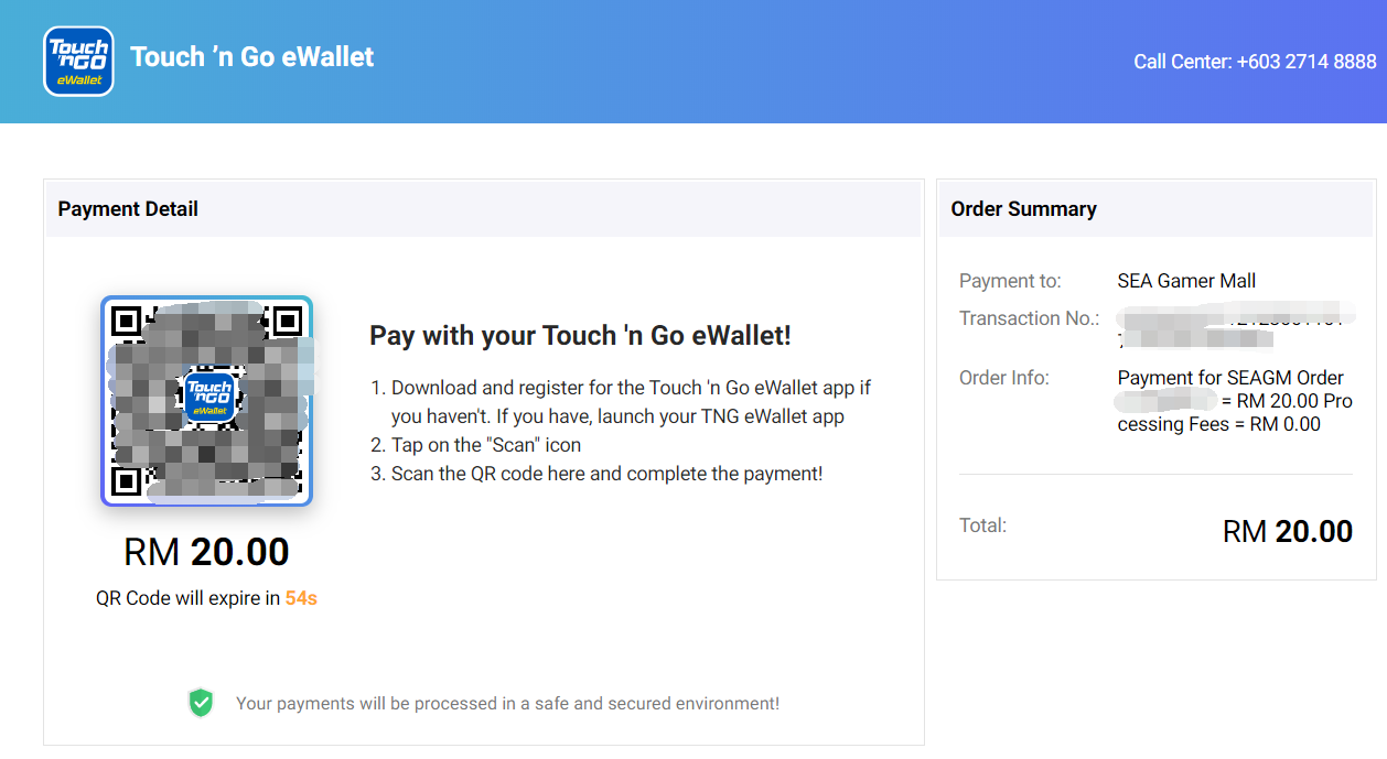 Payment Via Touch N Go E Wallet Seagm English Article Site