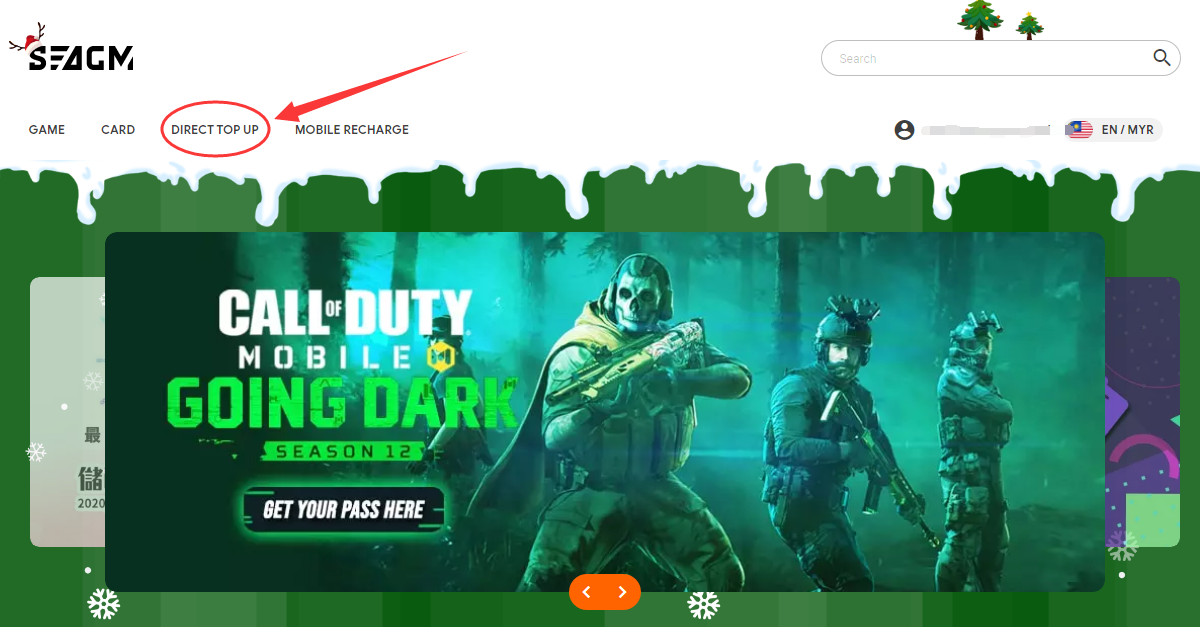 Call of Duty Mobile (Garena)  Top Up Game Credits & Prepaid Codes - SEAGM